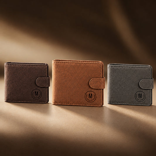 Premium Leather M Series Button Wallet