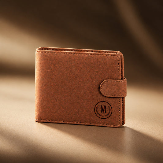 Premium Leather M Series Button Wallet
